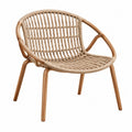 Poltrona 72 x 65 x 78 cm in rattan naturale intrecciato - stile boho per interni